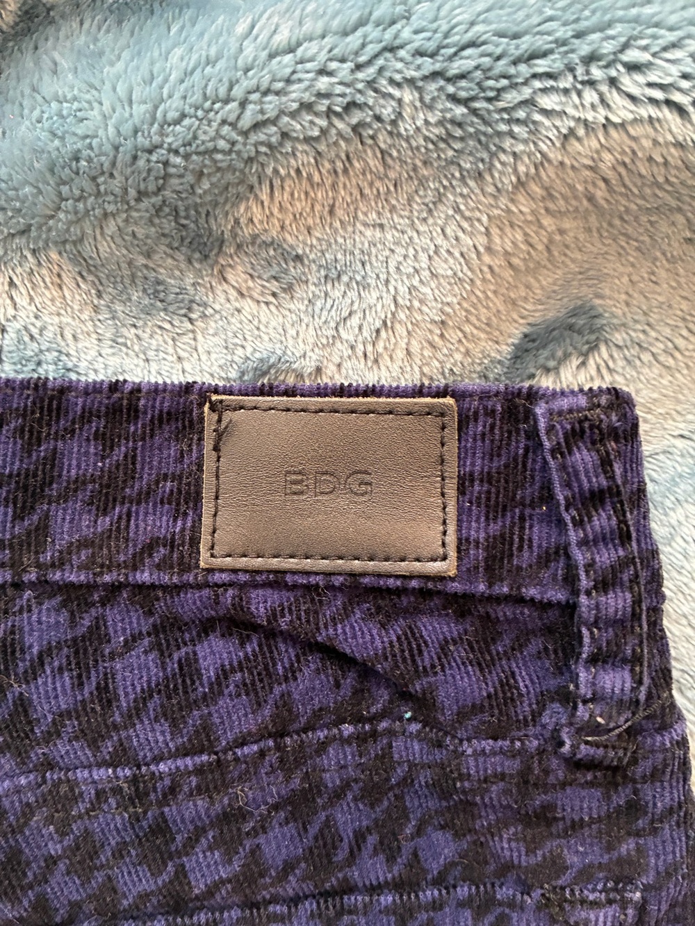 BDG Purple and Black Houndstooth Skinny Jeans